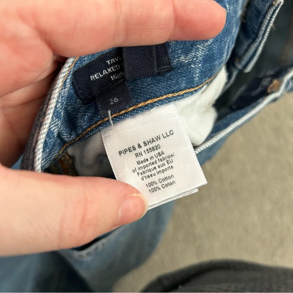 Veronica Beard Taylor Relaxed Wide Leg High Rise Denim Jeans Size 26 - Picture 8 of 11